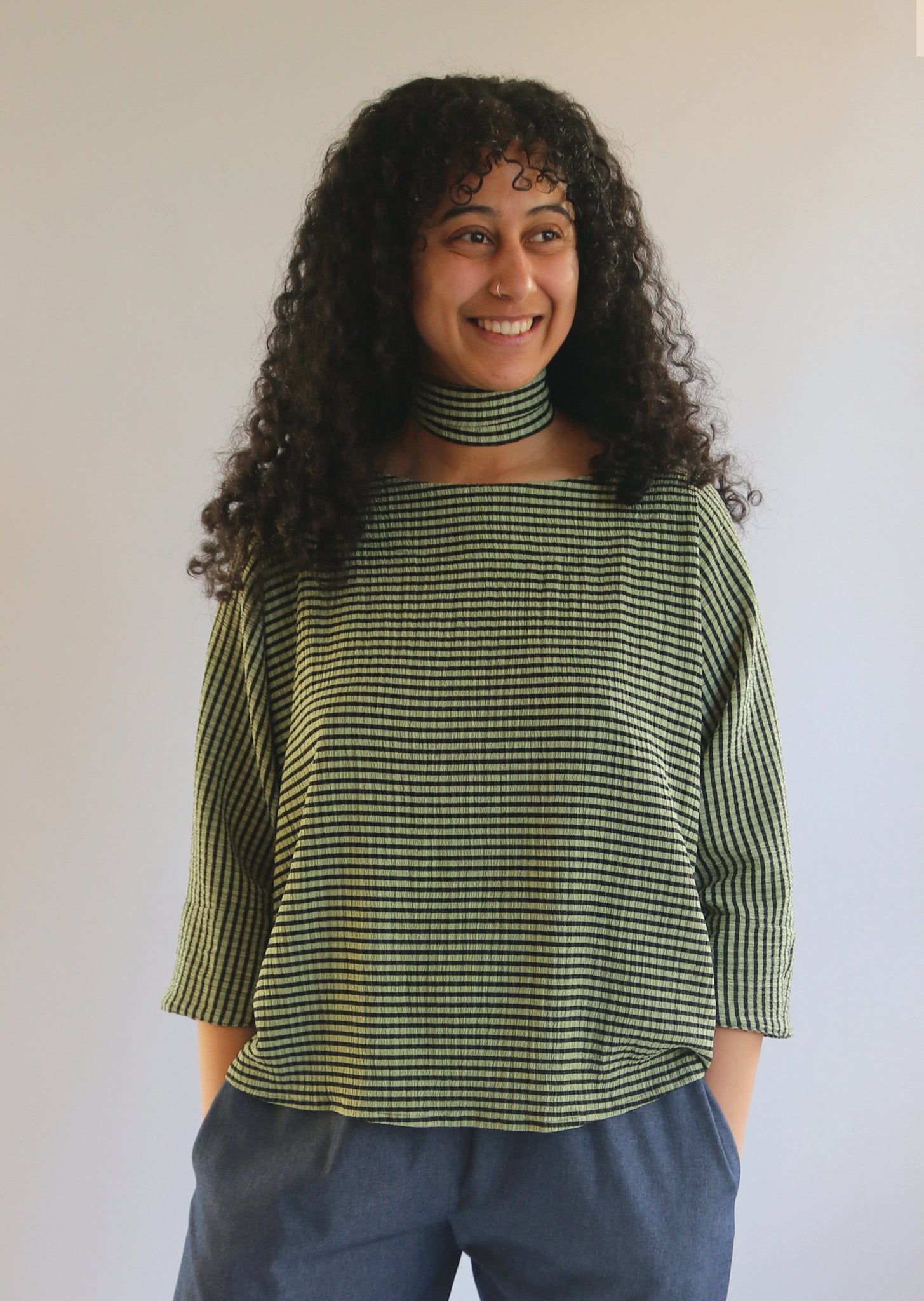 Dora Blouse Seesucker Gingham