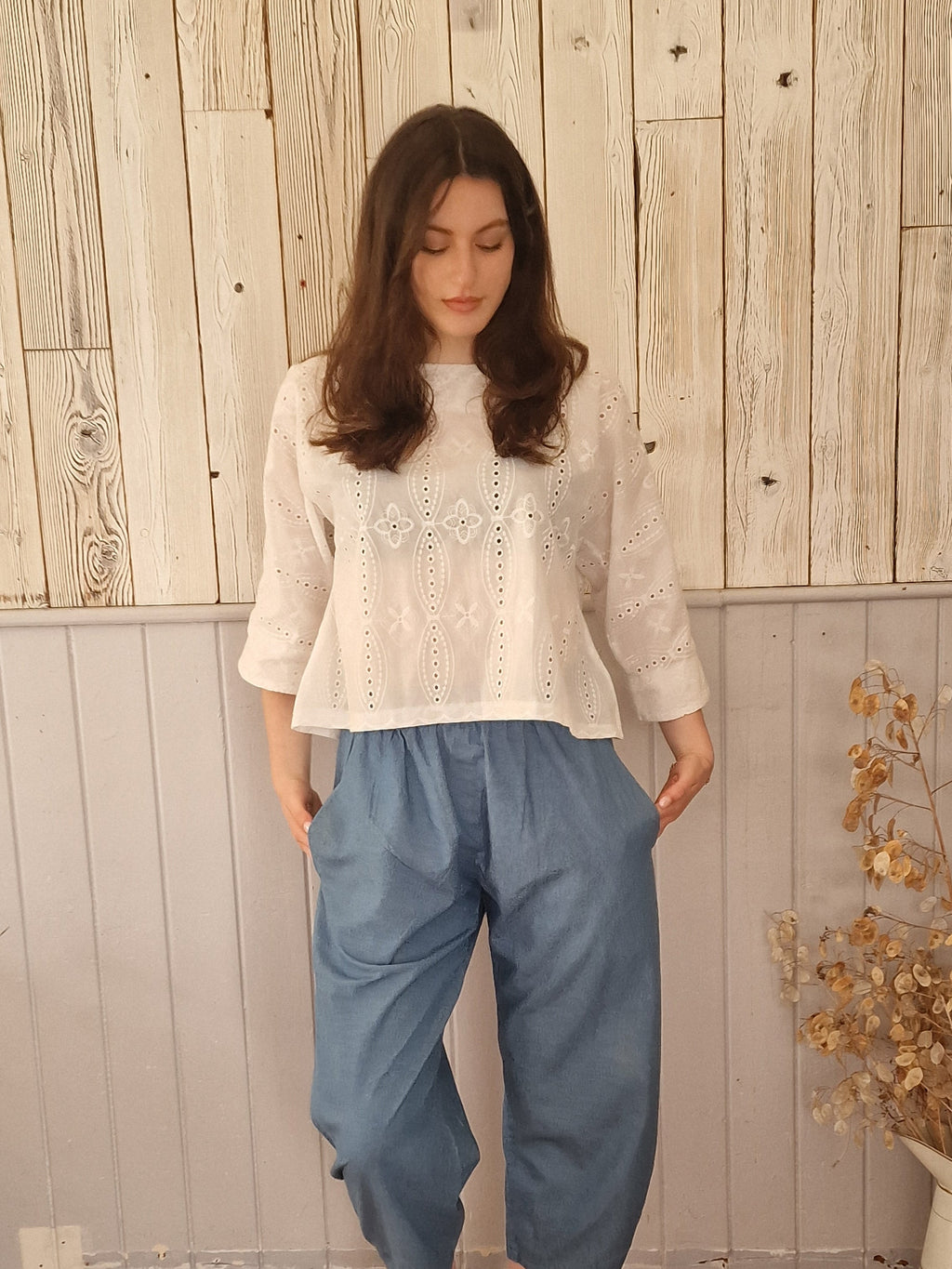 Dora Blouse Embroidered Cotton