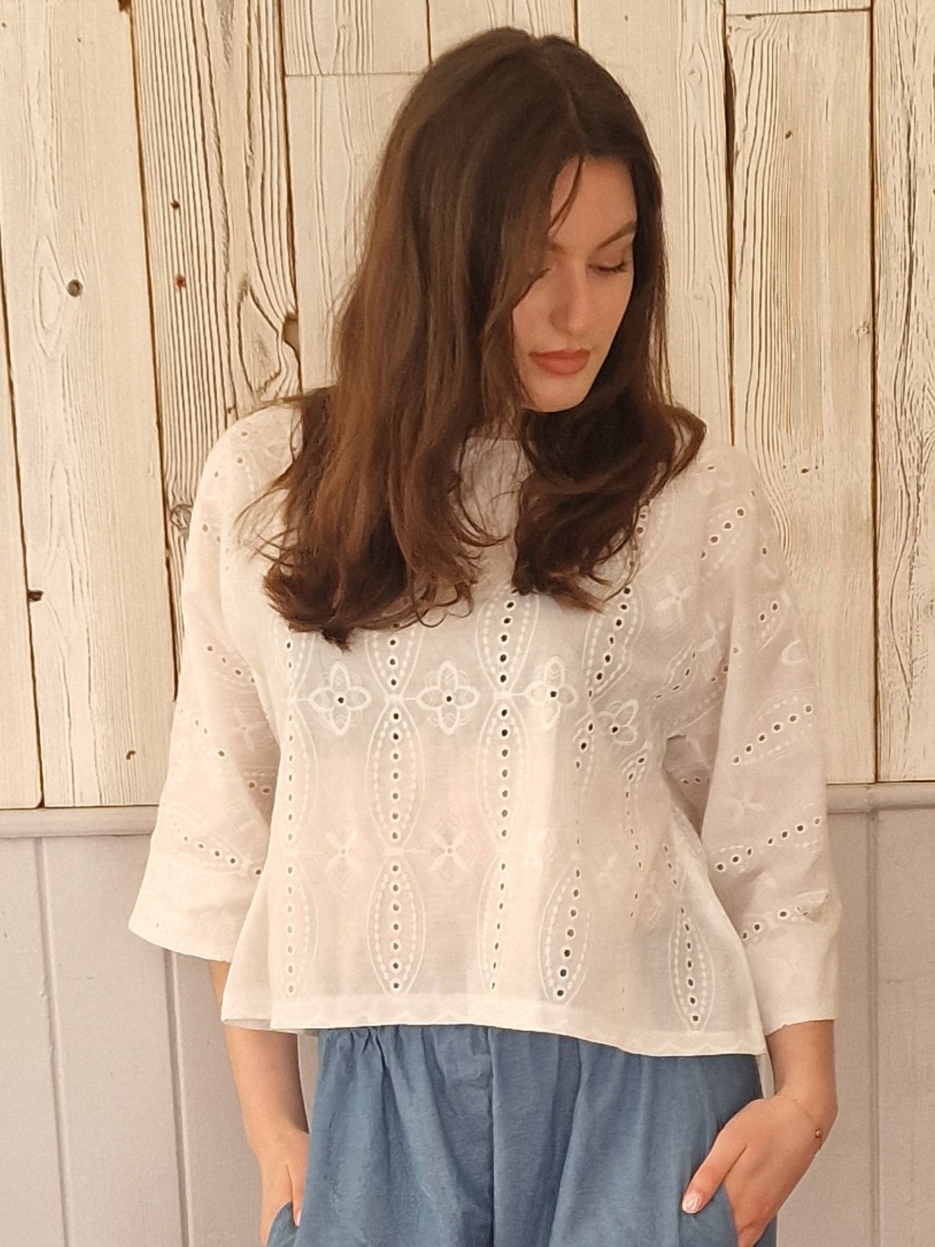 Dora Blouse Embroidered Cotton
