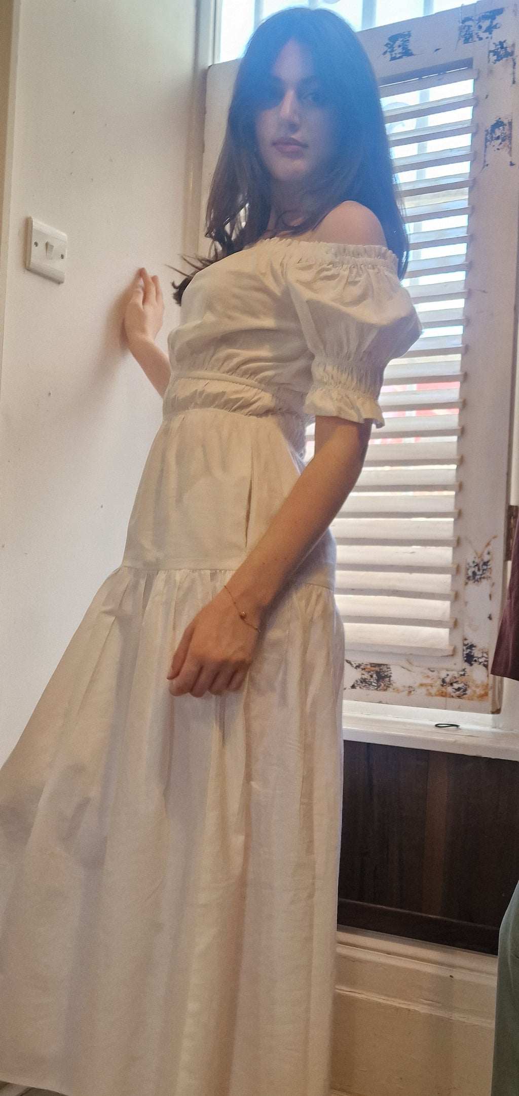 Olive Dress in Crinkle Cotton