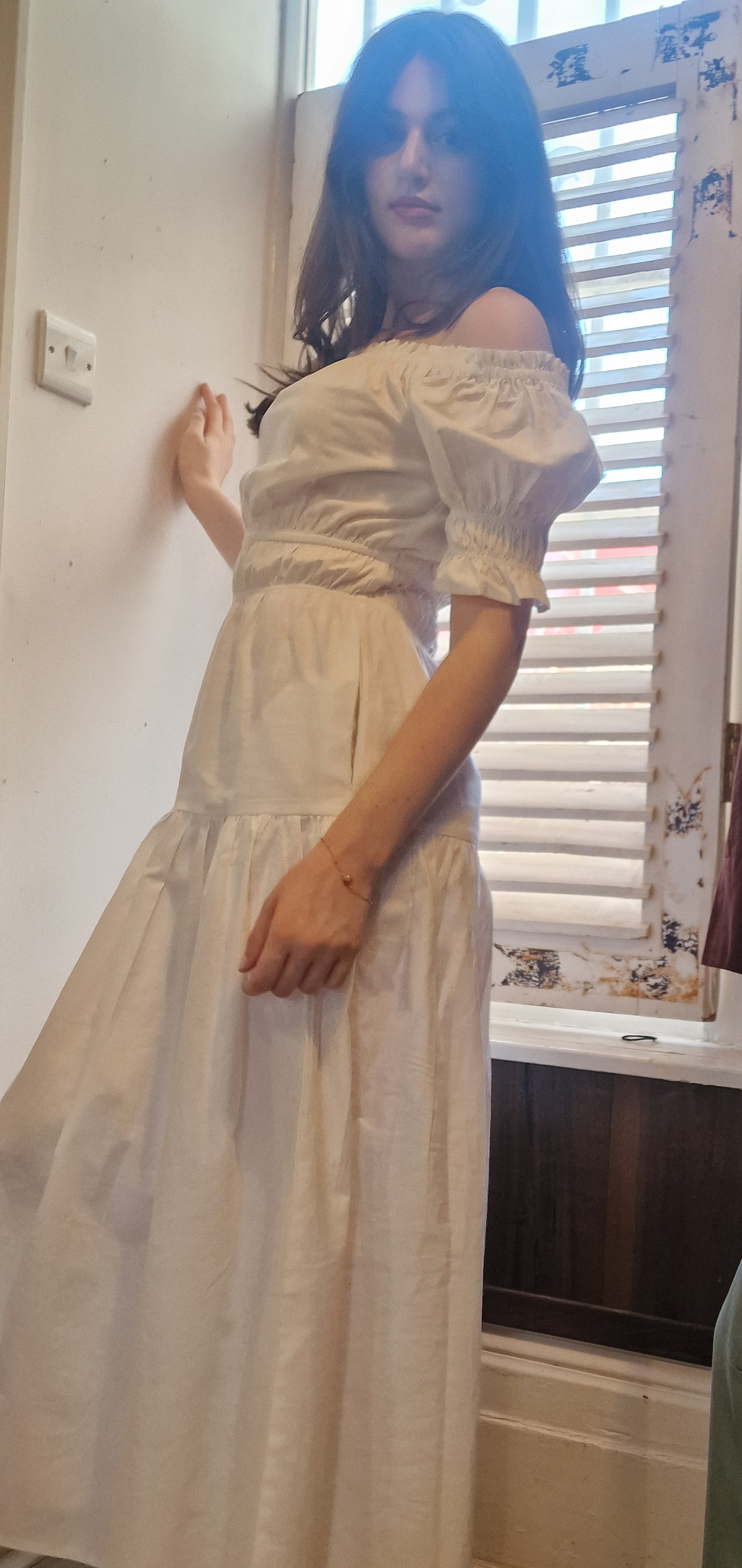 Olive Dress in Crinkle Cotton