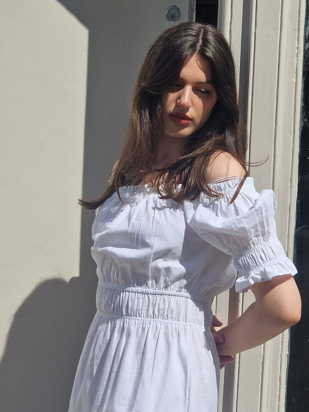Olive Dress in Crinkle Cotton