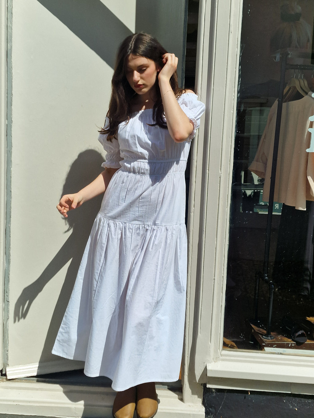 Olive Dress in Crinkle Cotton