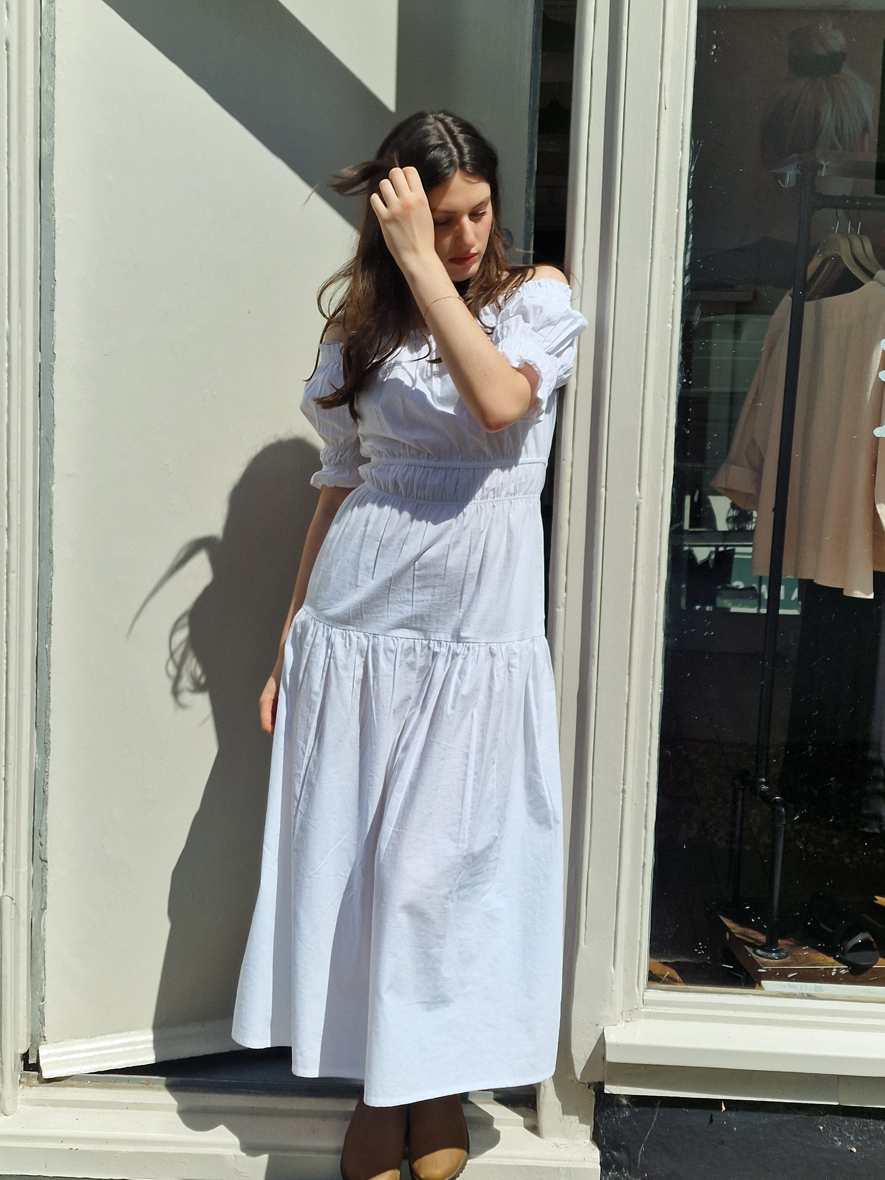 Olive Dress in Crinkle Cotton
