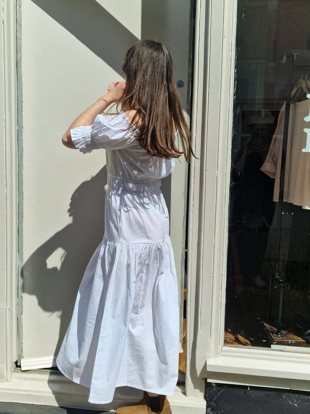 Olive Dress in Crinkle Cotton