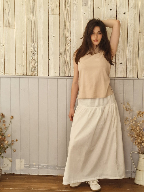 Anna Skirt in Cotton Linen Natural