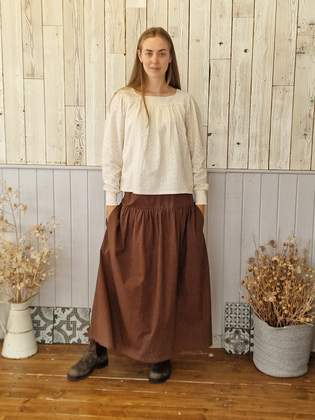 Anna Skirt in Cotton Twill