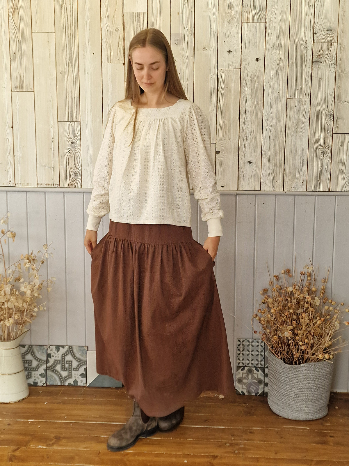 Anna Skirt in Cotton Twill