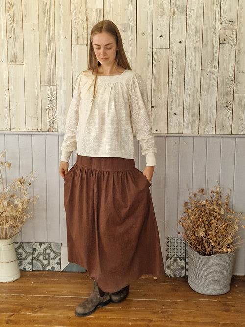 Anna Skirt in Cotton Twill