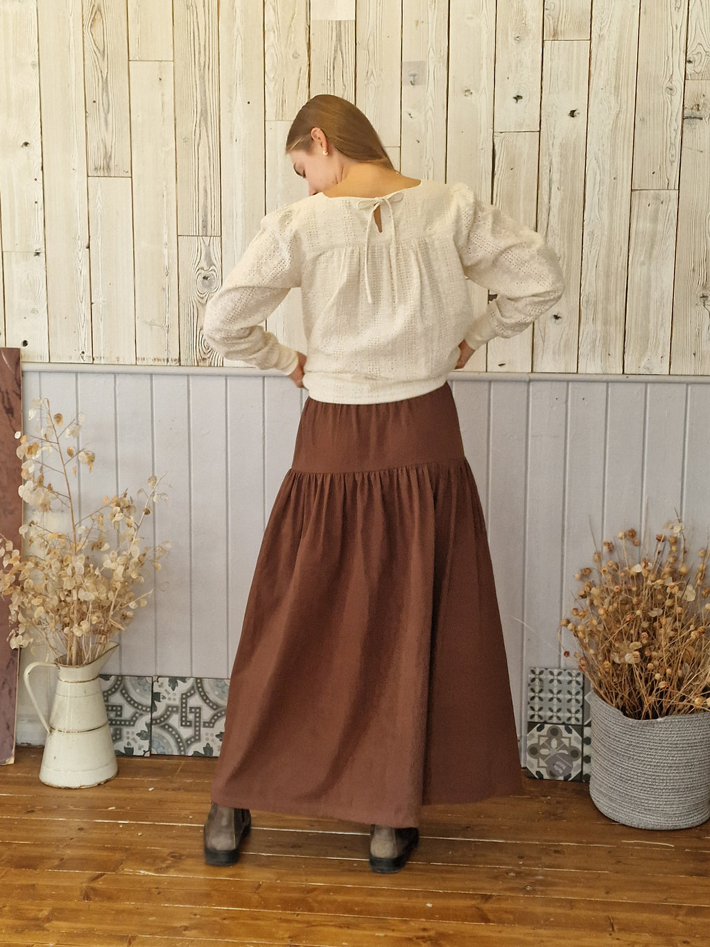 Anna Skirt in Cotton Twill