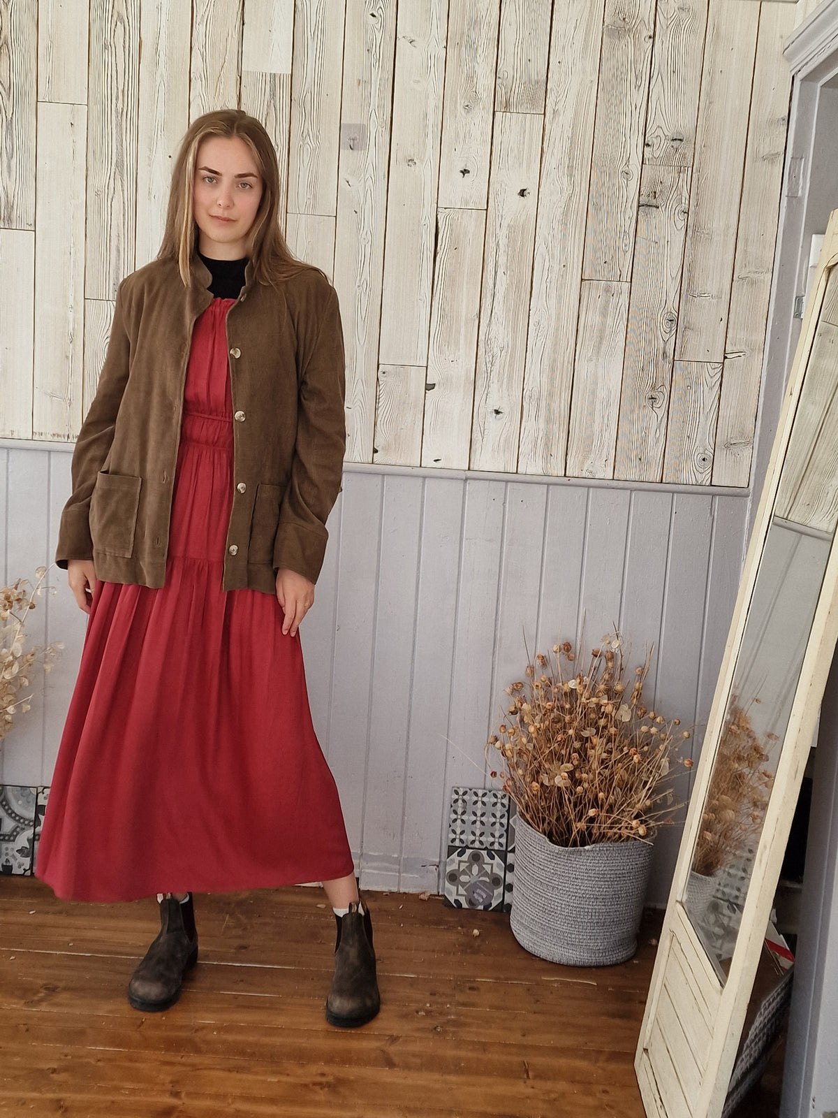 Olive Dress in Tencel