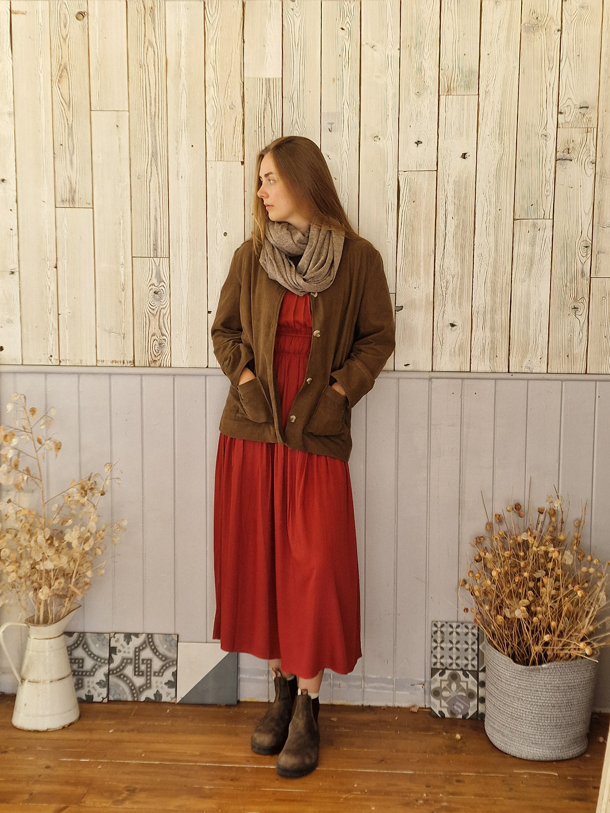 Olive Dress in Tencel