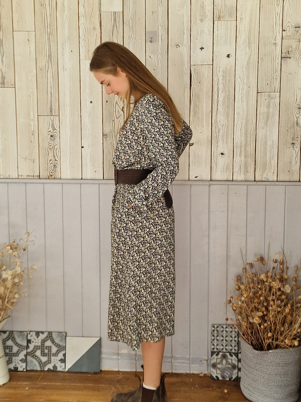 Martha Round Neck in Daisey print