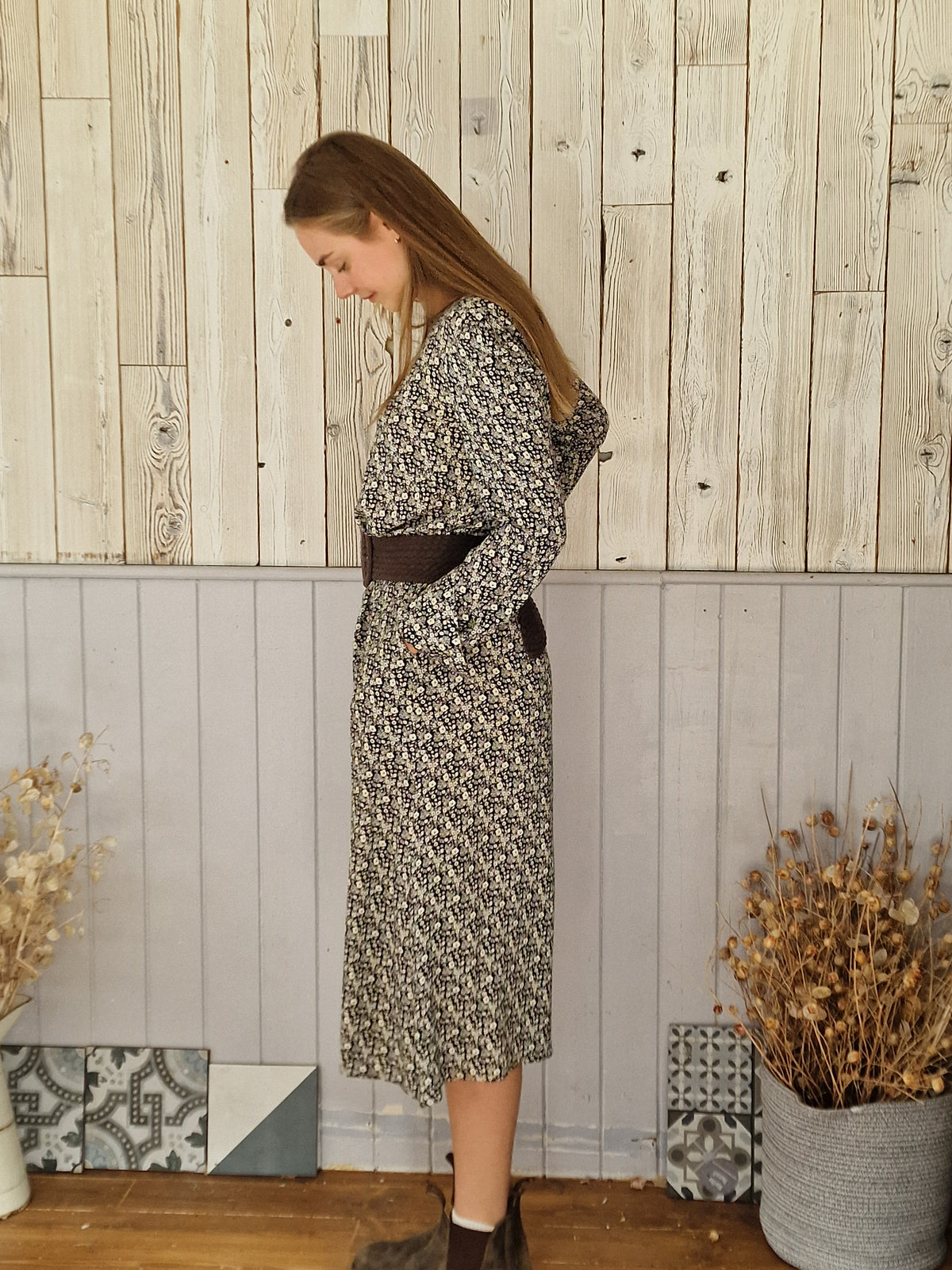 Martha Round Neck in Daisey print