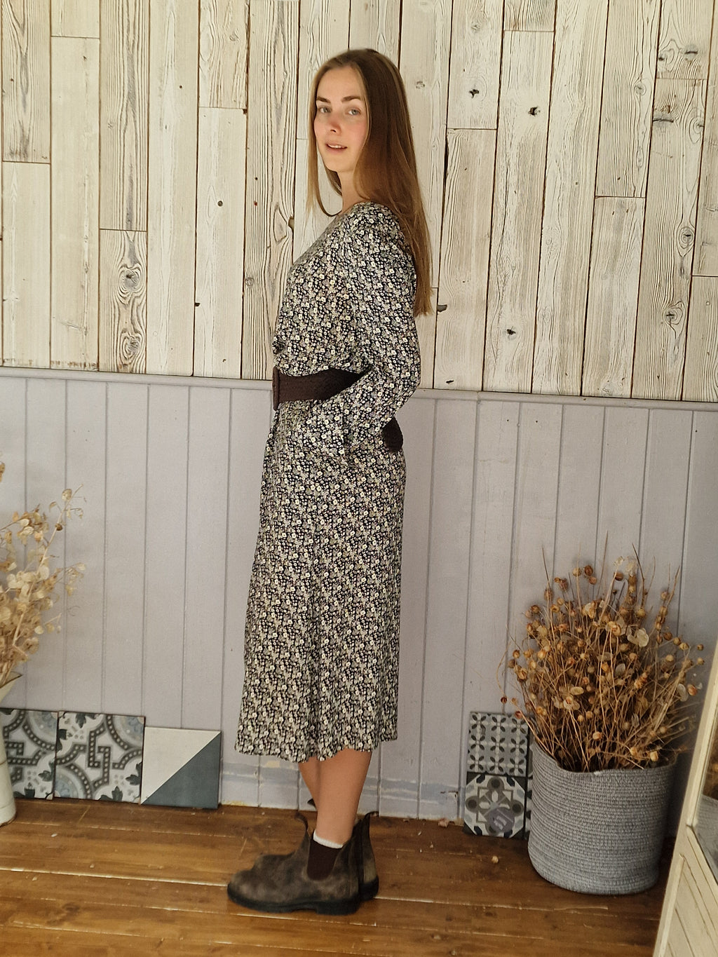 Martha Round Neck in Daisey print