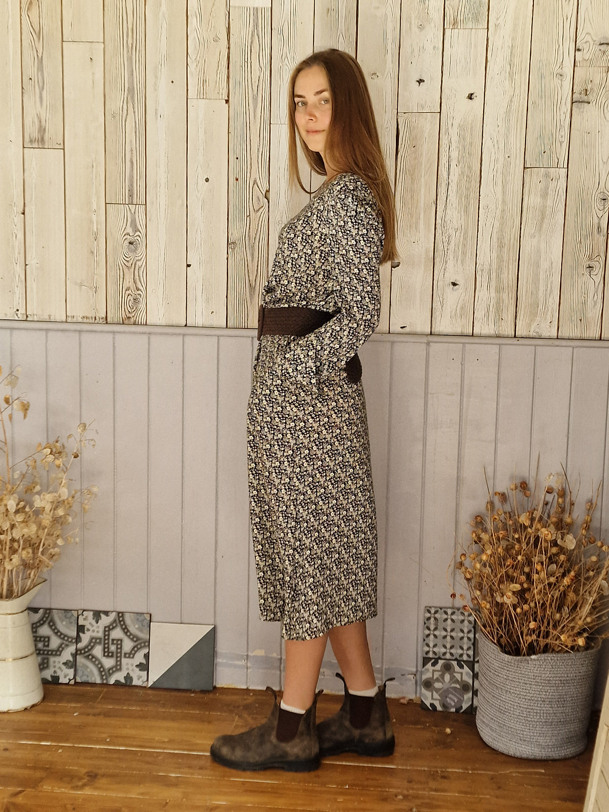 Martha Round Neck in Daisey print