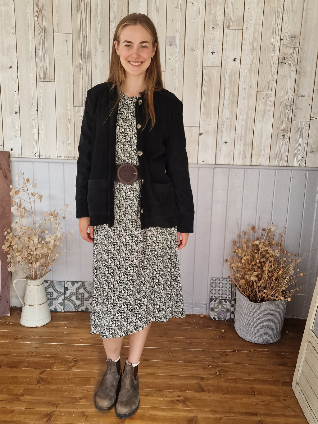 Martha Round Neck in Daisey print