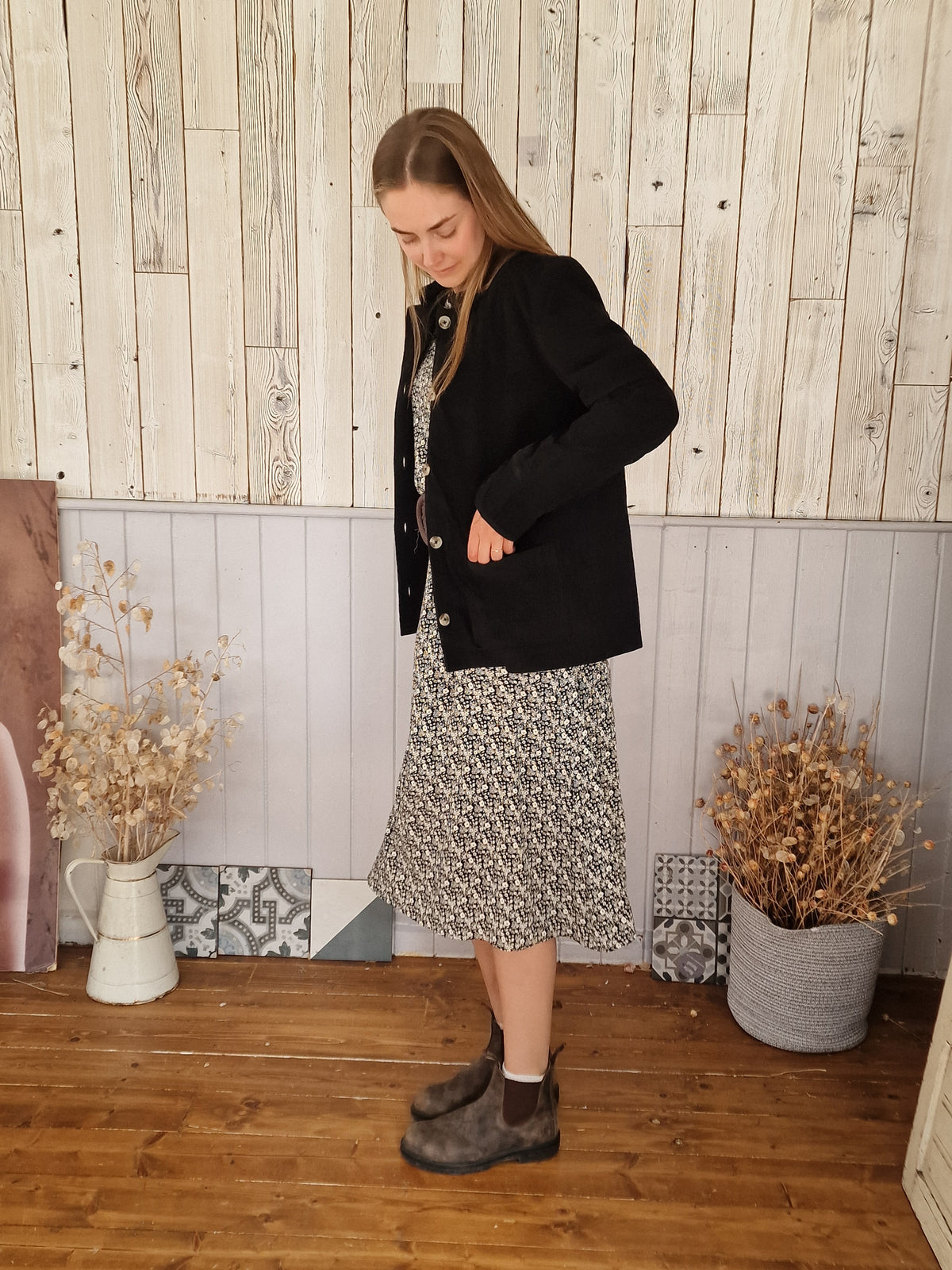 Martha Round Neck in Daisey print