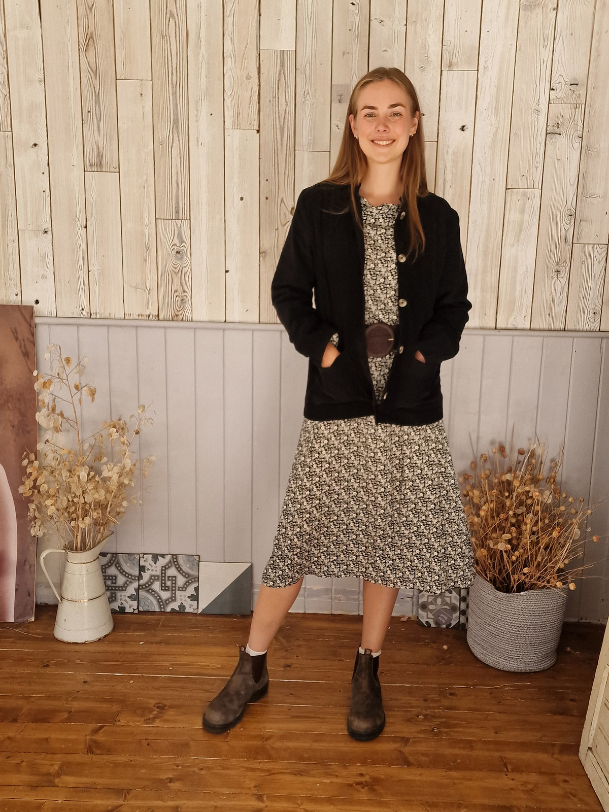 Martha Round Neck in Daisey print