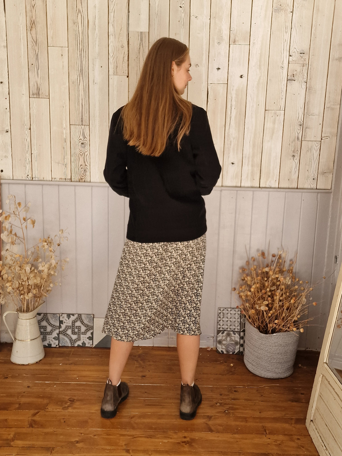 Martha Round Neck in Daisey print